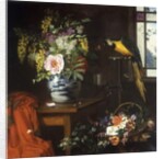 Still life with a vase of flowers, 1874 by Olaf August Hermansen