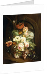 Still life with assorted flowers by Josef Holstayn