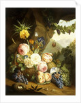 Still life with assorted flowers by Josef Holstayn