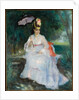 Woman with a parasol seated in the garden, 1872 by Pierre Auguste Renoir