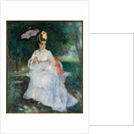 Woman with a parasol seated in the garden, 1872 by Pierre Auguste Renoir