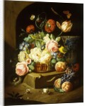 Still life with assorted flowers by Josef Holstayn