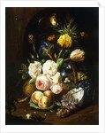 Still life with assorted flowers by Josef Holstayn