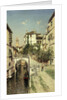 A Venetian Canal Scene by Martin Rico y Ortega