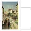 A Venetian Canal Scene by Martin Rico y Ortega