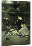 Feeding the Pigeons, 1887 by Eugene Joors