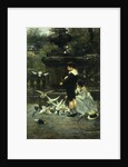 Feeding the Pigeons, 1887 by Eugene Joors
