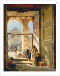 The Gate of the Great Umayyad Mosque, Damascus, 1890 by Gustave Bauernfeind