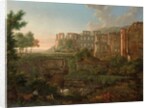 Capriccio view of the ruins of Heidelberg Castle by Johann Martin von Rohden