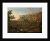 Capriccio view of the ruins of Heidelberg Castle by Johann Martin von Rohden
