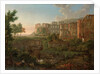 Capriccio view of the ruins of Heidelberg Castle by Johann Martin von Rohden