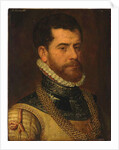 Portrait of a gentleman, with the monogram of Don Gaspar de Haro y Guzman by Frans I (attr. to) Pourbus