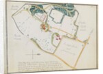 Map from 'Red Books', for 'Mogenhanger in Bedfordshire, a Seat of Godfrey Thornton Esq.', 1792 by Humphry Repton