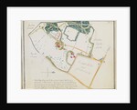 Map from 'Red Books', for 'Mogenhanger in Bedfordshire, a Seat of Godfrey Thornton Esq.', 1792 by Humphry Repton