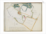 Map from 'Red Books', for 'Mogenhanger in Bedfordshire, a Seat of Godfrey Thornton Esq.', 1792 by Humphry Repton