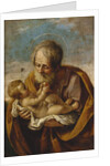 Joseph and the Christ Child in his arms by Guido Reni