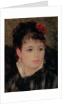 Woman with a rose in her hair by Pierre Auguste Renoir