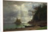 Island in the Lake by Albert Bierstadt