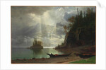 Island in the Lake by Albert Bierstadt