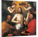 The Risen Christ with Saints Peter and Paul by Anthonis van Dashorst (c.1519-1576/77) (circle of) Mor