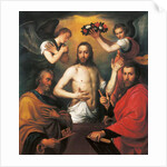 The Risen Christ with Saints Peter and Paul by Anthonis van Dashorst (c.1519-1576/77) (circle of) Mor