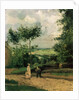 The Courtyard at Louveciennes by Camille Pissarro