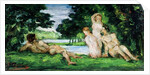 Bathers, Male and Female by Paul Cezanne