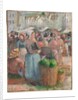 Le Marché de Gisors, Grande-Rue, 1885 by Camille Pissarro