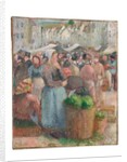 Le Marché de Gisors, Grande-Rue, 1885 by Camille Pissarro