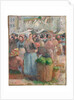 Le Marché de Gisors, Grande-Rue, 1885 by Camille Pissarro