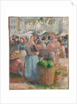 Le Marché de Gisors, Grande-Rue, 1885 by Camille Pissarro