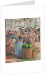 Le Marché de Gisors, Grande-Rue, 1885 by Camille Pissarro