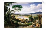 Tiber landscape with cheerful country folk, 1817 by Joseph Anton Koch