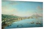 Naples from the Bay, with Mt. Vesuvius in the Background by Antonio Joli