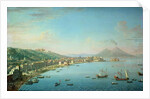 Naples from the Bay, with Mt. Vesuvius in the Background by Antonio Joli