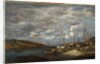 Fishing boats at the dock, Douarnenez, 1855 by Eugene Louis Boudin