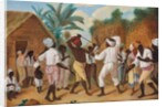 A Cudgelling Match between English and French black people in the Island of Dominica by Agostino Brunias