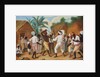 A Cudgelling Match between English and French black people in the Island of Dominica by Agostino Brunias