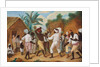A Cudgelling Match between English and French black people in the Island of Dominica by Agostino Brunias