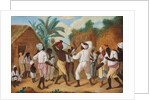 A Cudgelling Match between English and French black people in the Island of Dominica by Agostino Brunias