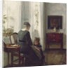 A Mother and Child in an Interior by Carl Holsoe