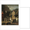 Edward, Lord Seymour, with his horse, groom and dogs, in a landscape by John Wootton