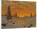 Sunset in Finland by Ivan Fedorovich Choultse