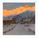 Evening on the mountain, Haute-Savoie by Ivan Fedorovich Choultse
