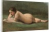 Young woman reclining on the grass, c.1850-60 by Jean Baptiste Camille Corot