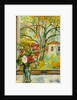 Bouquet of flowers in front of a window in St. Bernard, 1926 by Marie Clementine Valadon