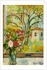 Bouquet of flowers in front of a window in St. Bernard, 1926 by Marie Clementine Valadon