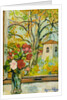 Bouquet of flowers in front of a window in St. Bernard, 1926 by Marie Clementine Valadon