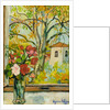 Bouquet of flowers in front of a window in St. Bernard, 1926 by Marie Clementine Valadon
