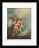 An angel and putti accompanying a child's soul to heaven by Maria Hadfield Cosway